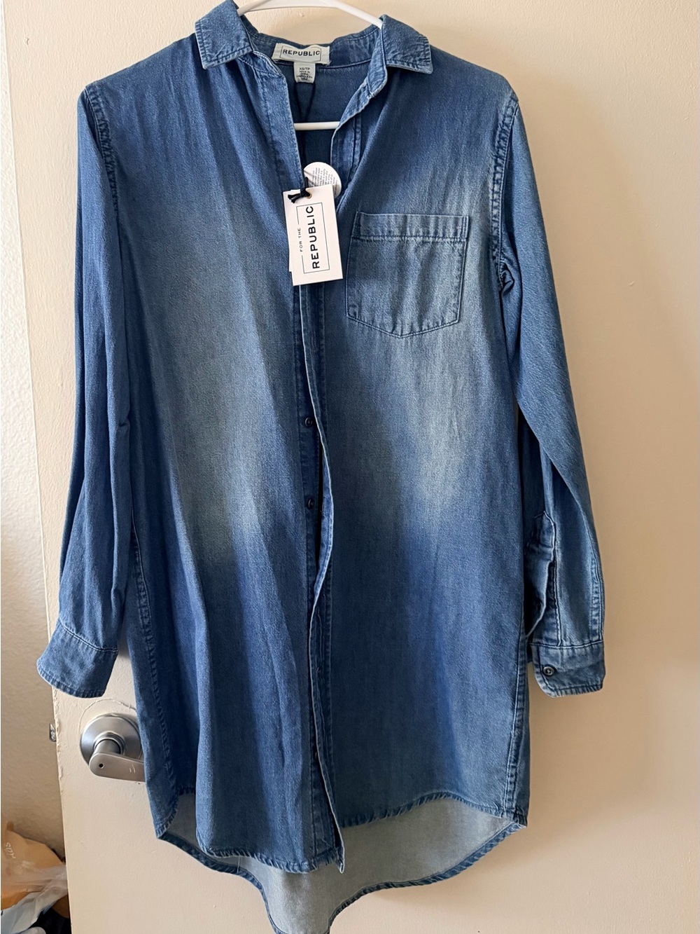 Blue Denim Button-Up dress